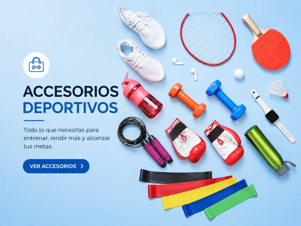 Accesorios deportivos fitness para entrenar en casa